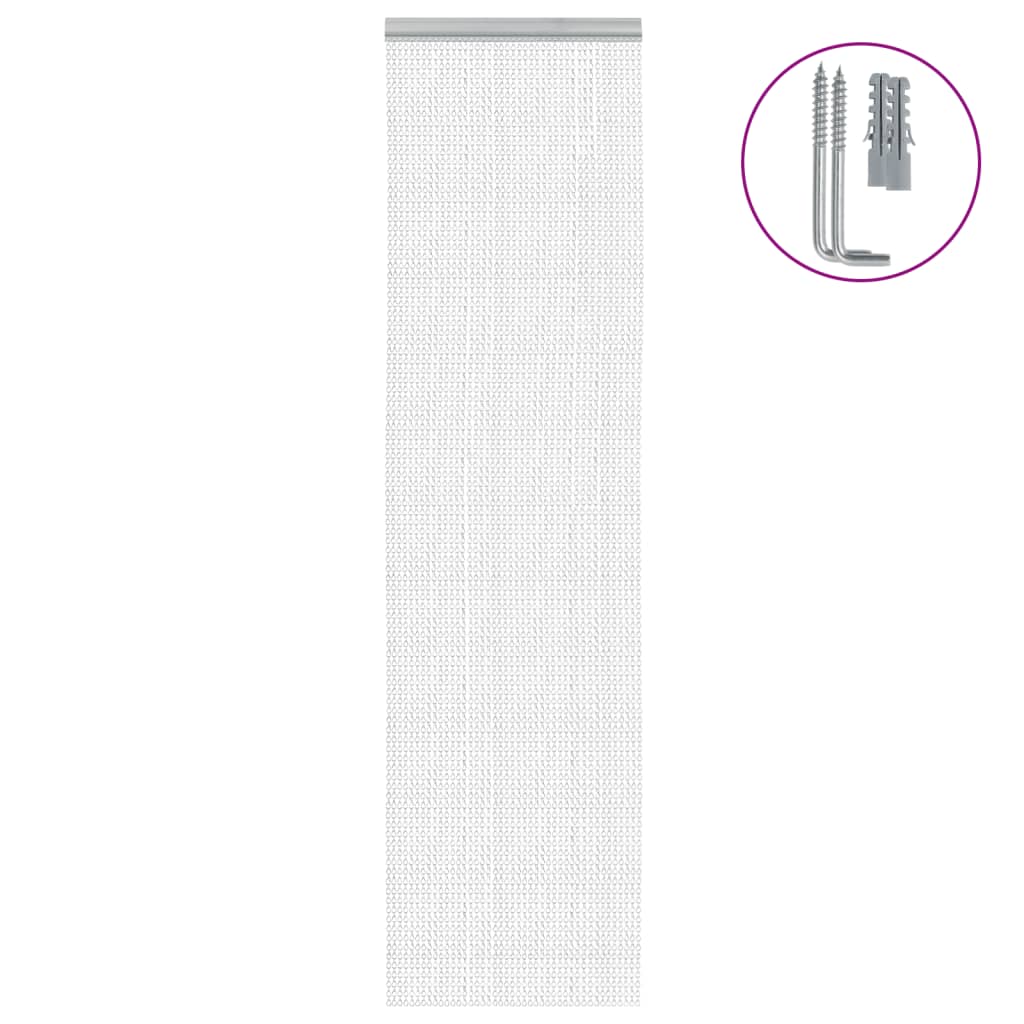 vidaXL Chain Door Fly Screen 56x202 cm Aluminium 1