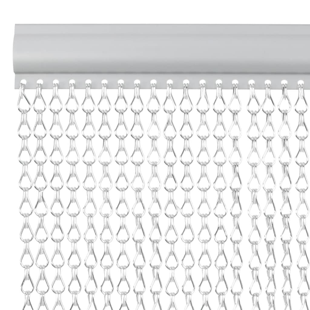 vidaXL Chain Door Fly Screen 56x202 cm Aluminium 3
