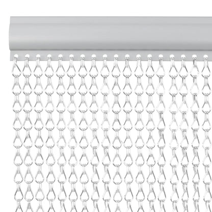 vidaXL Chain Door Fly Screen 56x202 cm Aluminium 3