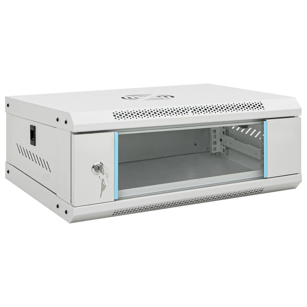 vidaXL 4U Wall Mounted Network Cabinet 19" IP20 53x40x21 cm 1