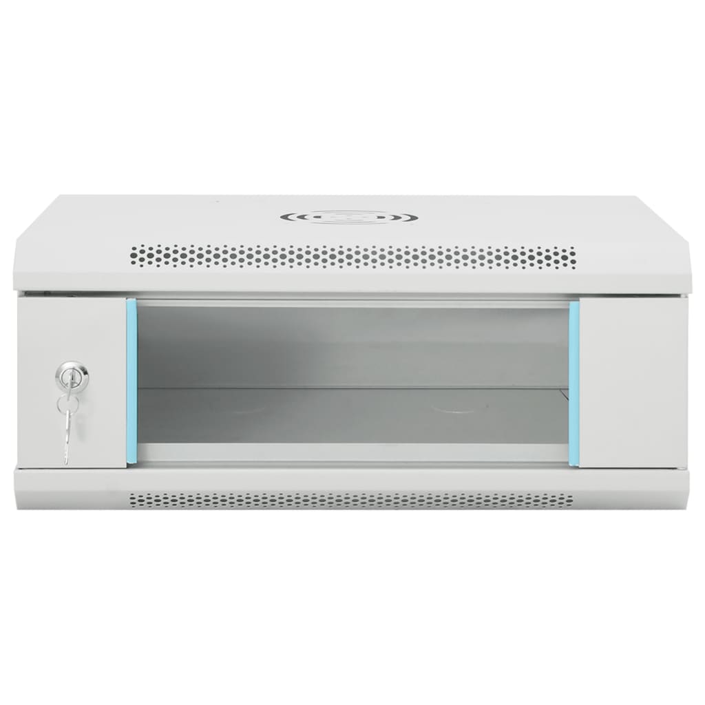 vidaXL 4U Wall Mounted Network Cabinet 19" IP20 53x40x21 cm 3