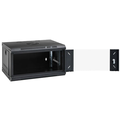 Network Cabinet with Storage Steel Black 53 cm 30 cm 40 cm