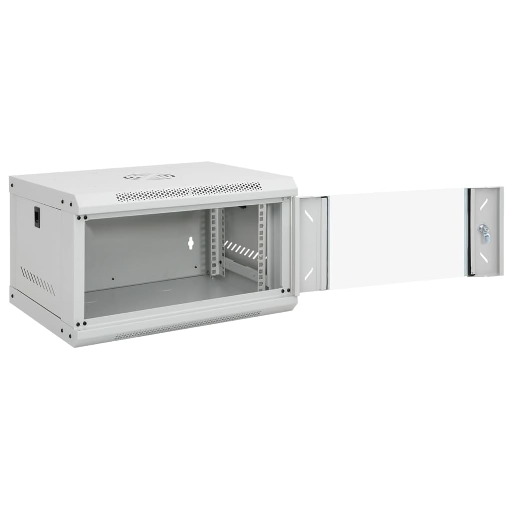 vidaXL 6U Wall Mounted Network Cabinet 19" IP20 53x40x30 cm 2