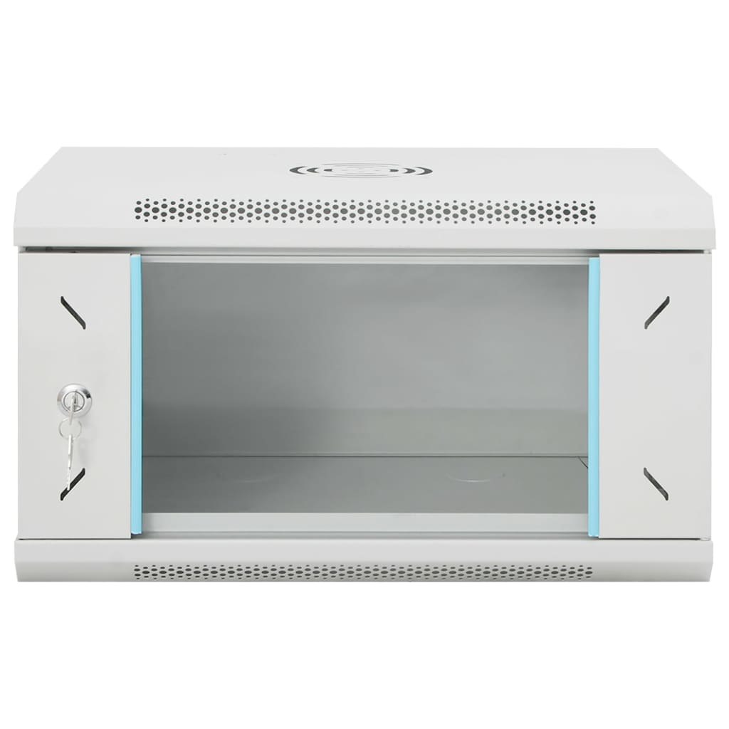 vidaXL 6U Wall Mounted Network Cabinet 19" IP20 53x40x30 cm 3