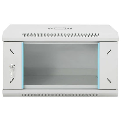 vidaXL 6U Wall Mounted Network Cabinet 19" IP20 53x40x30 cm 3