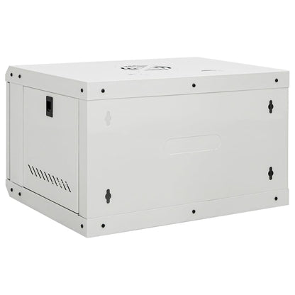 vidaXL 6U Wall Mounted Network Cabinet 19" IP20 53x40x30 cm 5