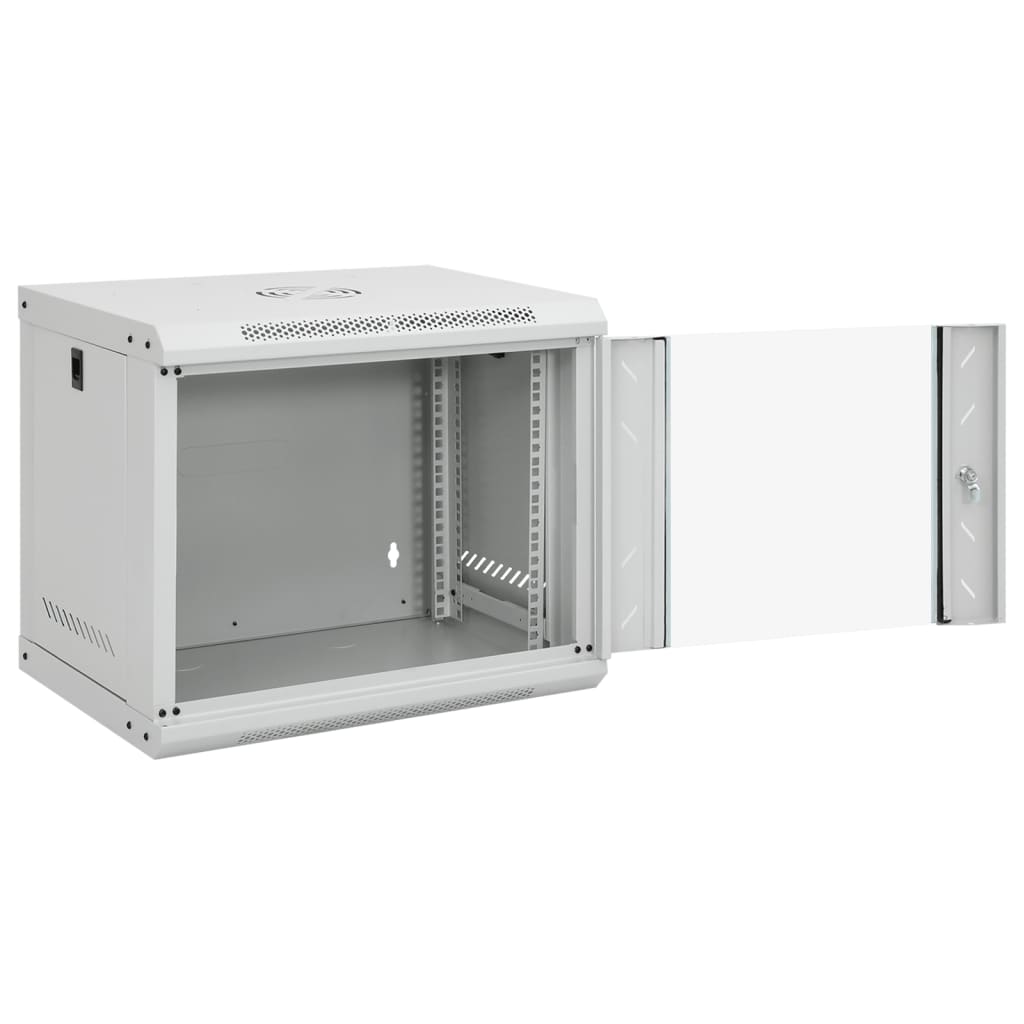Network Cabinet with Storage Steel Grey 53 cm 45 cm 40 cm