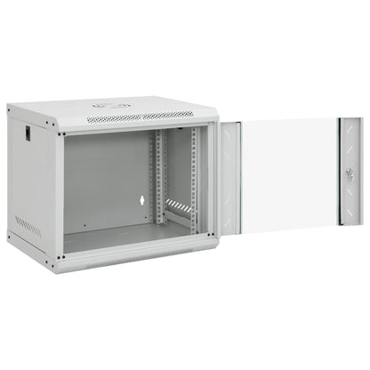 Network Cabinet with Storage Steel Grey 53 cm 45 cm 40 cm