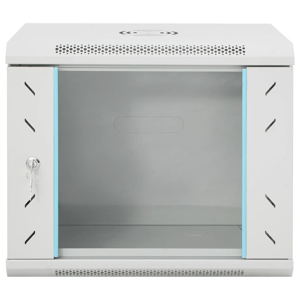 Network Cabinet with Storage Steel Grey 53 cm 45 cm 40 cm