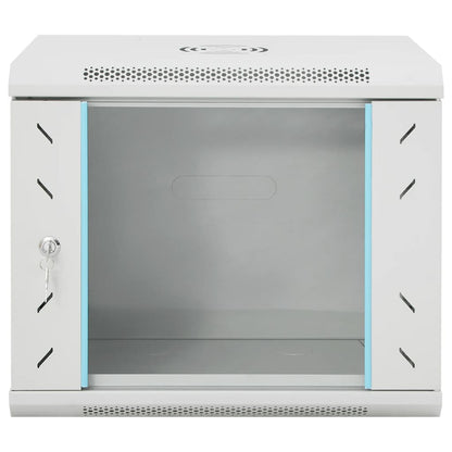 Network Cabinet with Storage Steel Grey 53 cm 45 cm 40 cm