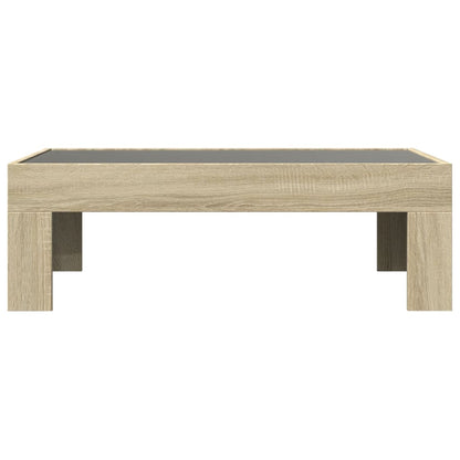 Coffee Table with Infinity LED 90x50x30 cm Sonoma oak