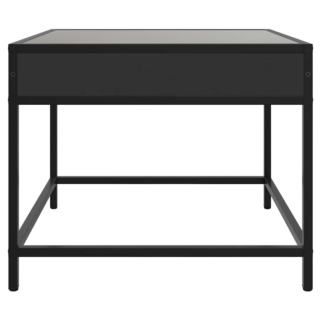 vidaXL Coffee Table with Infinity LED Black 50x50x41 cm 6