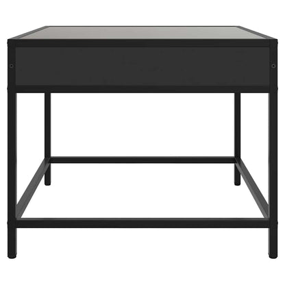 vidaXL Coffee Table with Infinity LED Black 50x50x41 cm 6