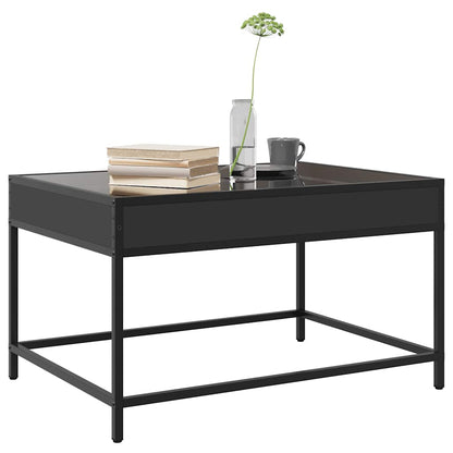 vidaXL Coffee Table with Infinity LED Black 70x50x41 cm 5
