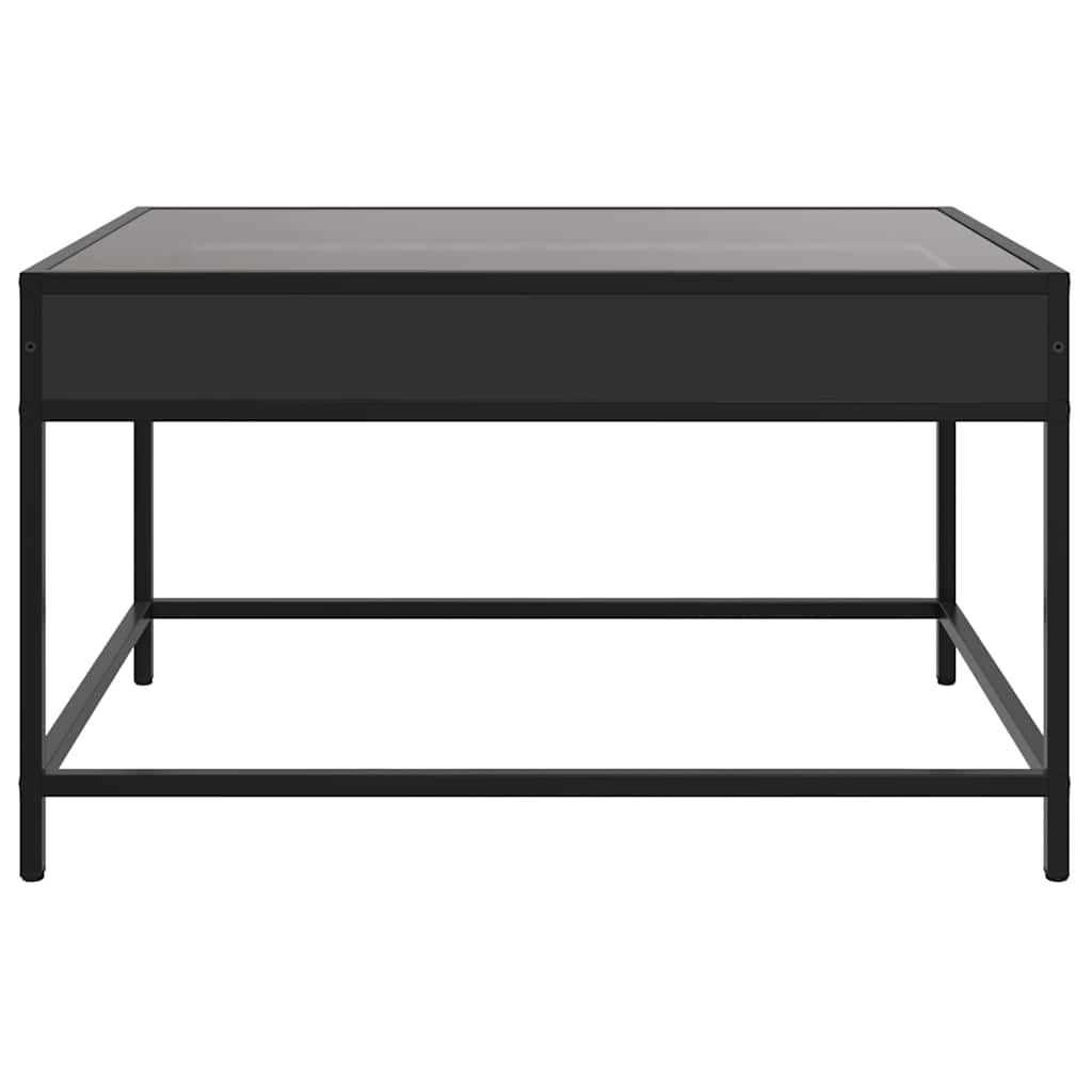 vidaXL Coffee Table with Infinity LED Black 70x50x41 cm 6