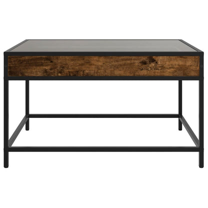 vidaXL Coffee Table with Infinity LED Smoked Oak 70x50x41 cm 6