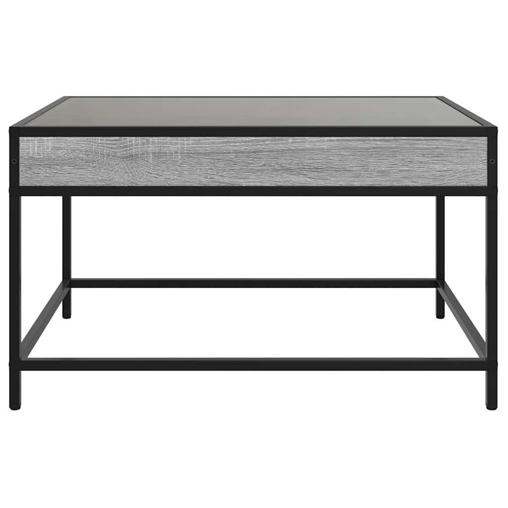 vidaXL Coffee Table with Infinity LED Grey Sonoma 70x50x41 cm 6