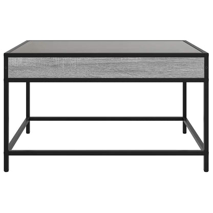 vidaXL Coffee Table with Infinity LED Grey Sonoma 70x50x41 cm 6