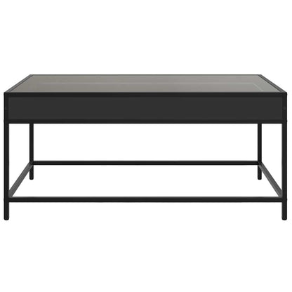 vidaXL Coffee Table with Infinity LED Black 90x50x41 cm 6