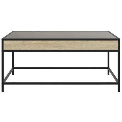 vidaXL Coffee Table with Infinity LED Sonoma Oak 90x50x41 cm 6