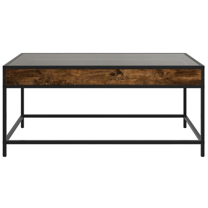 vidaXL Coffee Table with Infinity LED Smoked Oak 90x50x41 cm 6