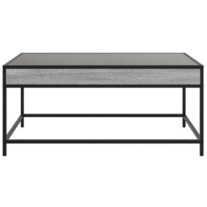vidaXL Coffee Table with Infinity LED Grey Sonoma 90x50x41 cm 6