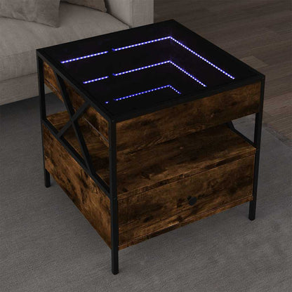 vidaXL Coffee Table with Infinity LED