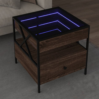 vidaXL Coffee Table with Infinity LED
