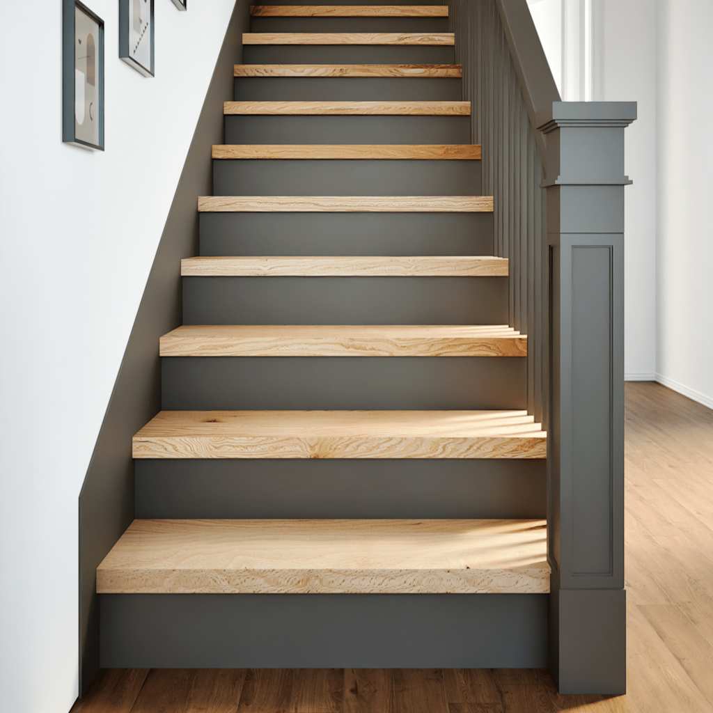 vidaXL Stair Treads 2 pcs Untreated 70x25x2 cm Solid Wood Oak 1