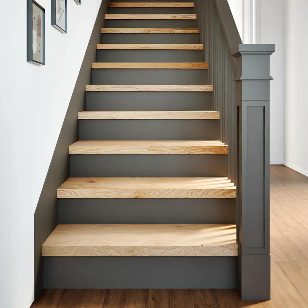 vidaXL Stair Treads 2 pcs Untreated 80x25x2 cm Solid Wood Oak 1