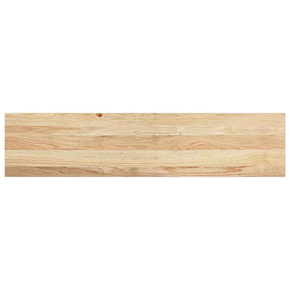 vidaXL Stair Treads 2 pcs Untreated 110x25x2 cm Solid Wood Oak 4