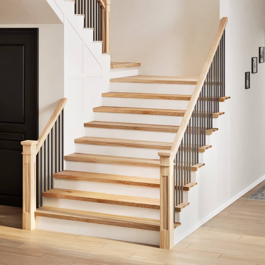 vidaXL Stair Treads 2 pcs Untreated 110x25x2 cm Solid Wood Oak 1