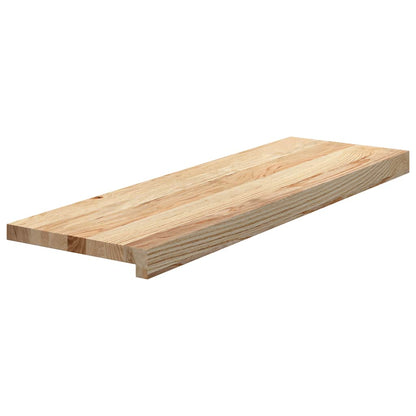 vidaXL Stair Treads 2 pcs Untreated 80x30x2 cm Solid Wood Oak 3