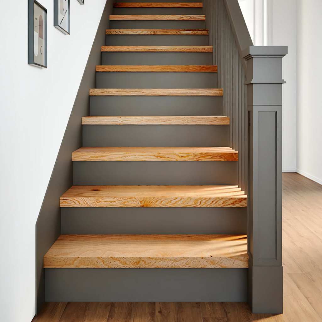 vidaXL Stair Treads 2 pcs Light Brown 70x25x2 cm Solid Wood Oak 1