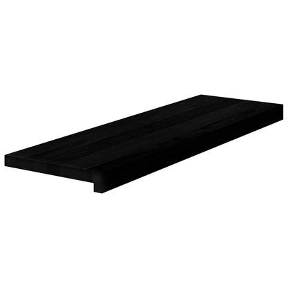 vidaXL Stair Treads 2 pcs Brown Black 80x25x2 cm Solid Wood Oak 3