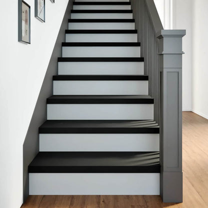 vidaXL Stair Treads 2 pcs Brown Black 80x25x2 cm Solid Wood Oak 1