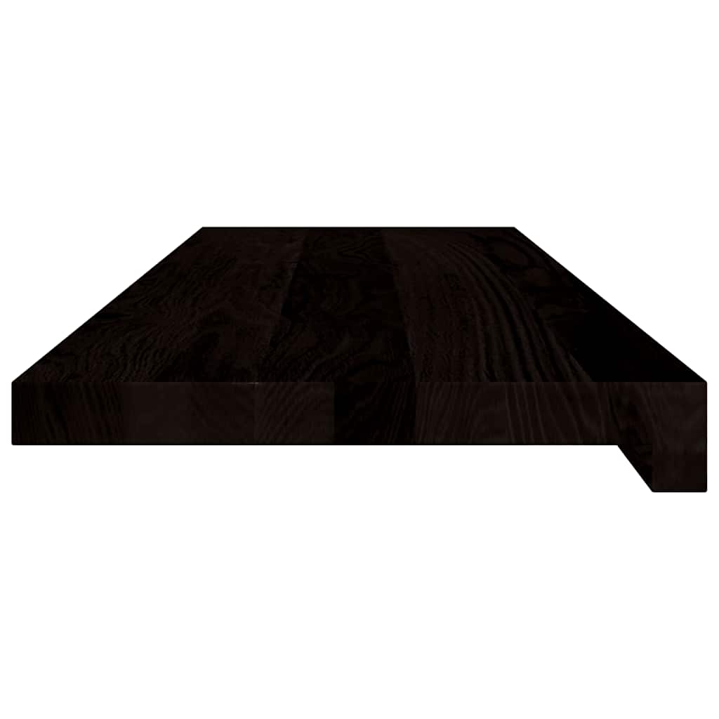 vidaXL Stair Treads 2 pcs Brown Black 80x30x2 cm Solid Wood Oak 6