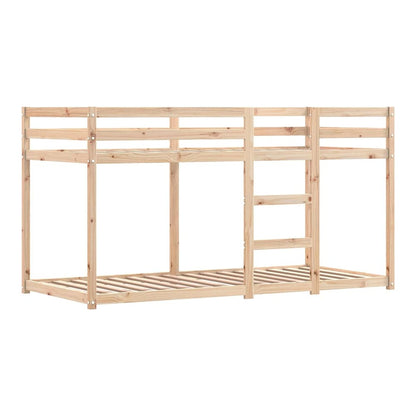 Bunk Bed without Mattress Solid Wood Pine Black 90 cm