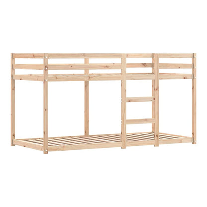 Bunk Bed without Mattress Solid Wood Pine Black 90 x 200 cm