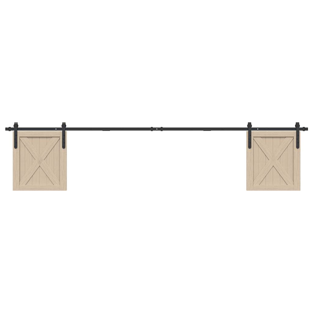 vidaXL Sliding Cabinet Door Kit 244 cm Carbon Steel 1