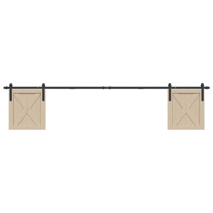 vidaXL Sliding Cabinet Door Kit 244 cm Carbon Steel 1