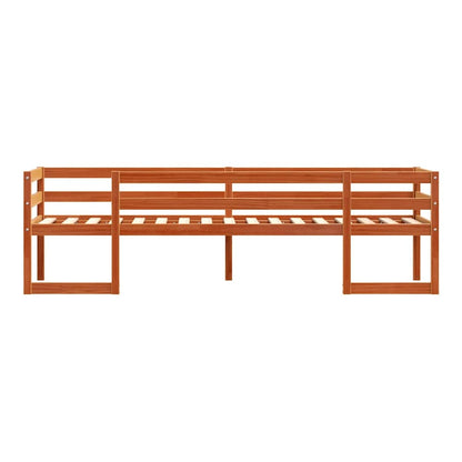 Kids' Bed Frame without Mattress Solid Wood Pine Wax brown 90 cm 200 cm