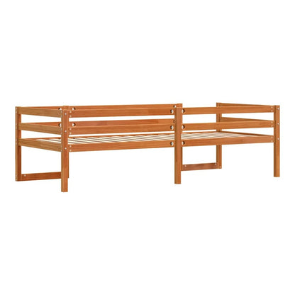 Kids' Bed Frame without Mattress Solid Wood Pine Wax brown 90 cm 200 cm