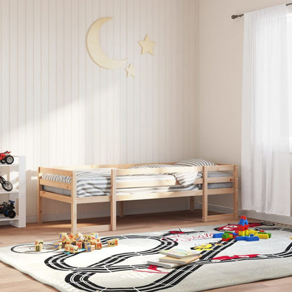 Kids' Bed Frame without Mattress Solid Wood Pine Natural 75 cm 190 cm