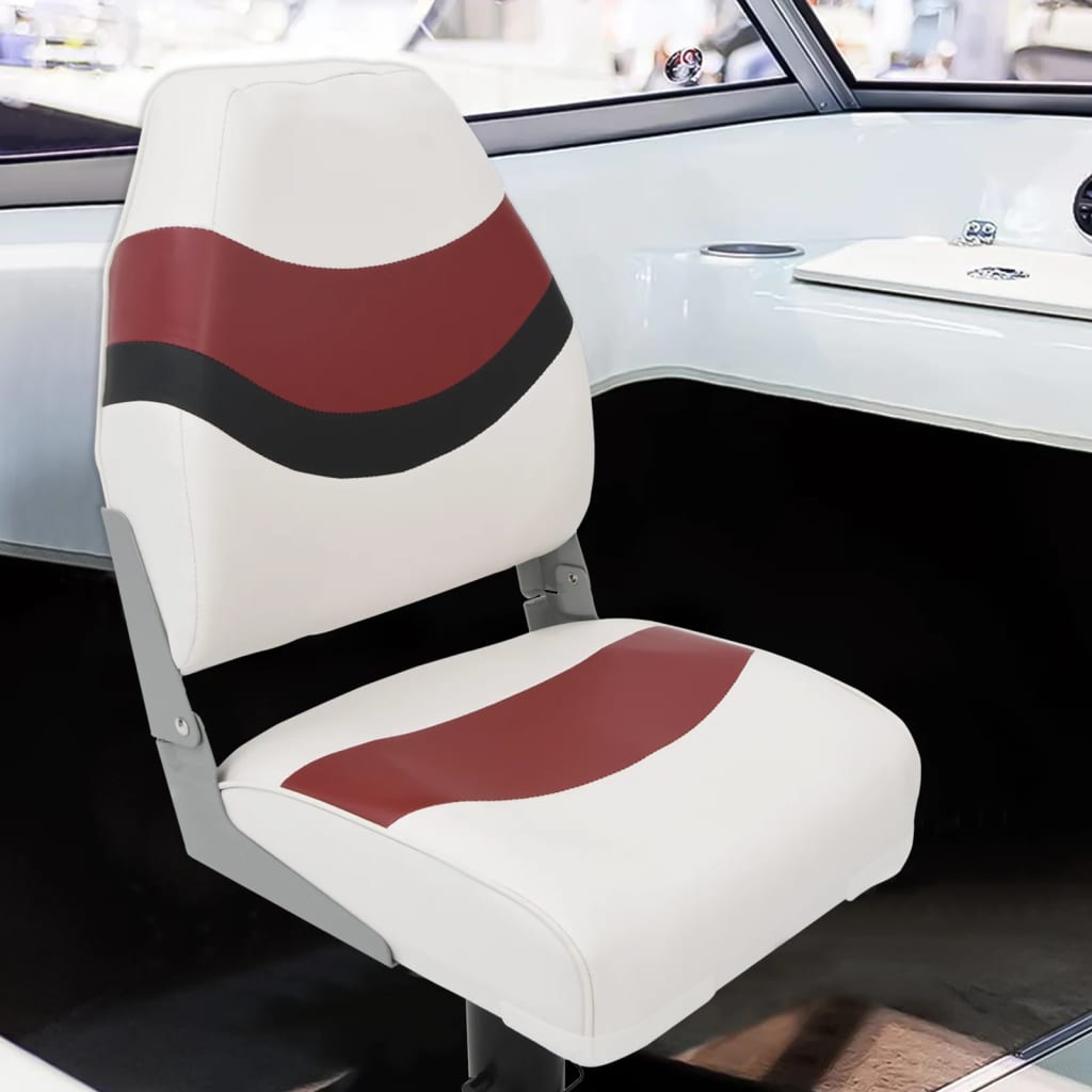 vidaXL Boat Seat with High Back Foldable 44x38x55 cm 1
