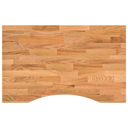 vidaXL Desk Top Light Brown 80x50x2.5 cm Solid Wood Oak Rectangular 2
