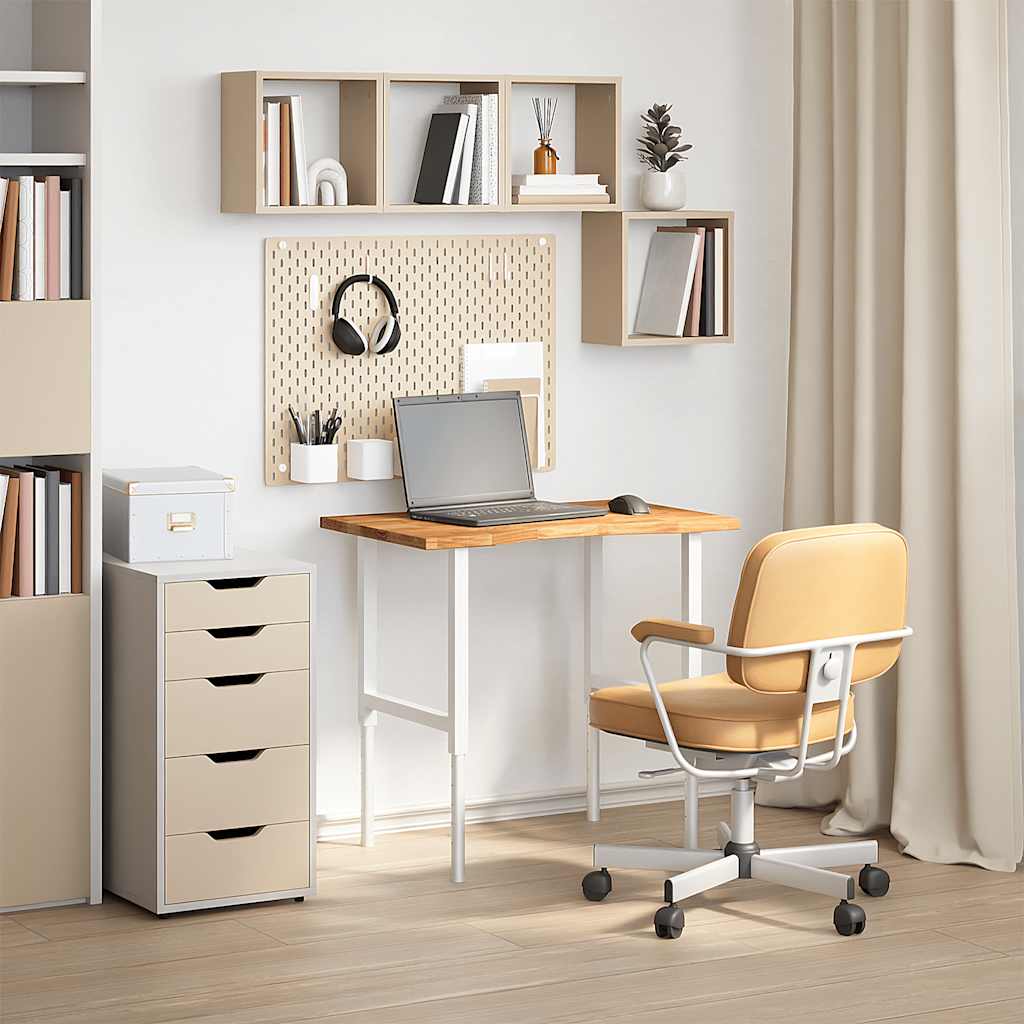 vidaXL Desk Top Light Brown 80x50x2.5 cm Solid Wood Oak Rectangular 3