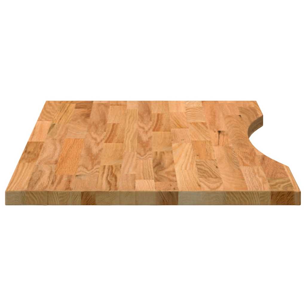 vidaXL Desk Top Light Brown 80x50x2.5 cm Solid Wood Oak Rectangular 6