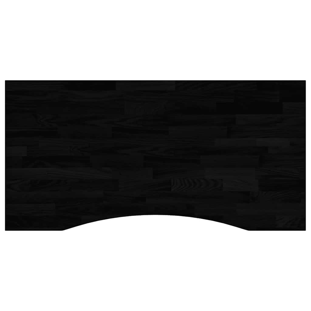 vidaXL Desk Top Dark Brown 100x50x2.5 cm Solid Wood Oak Rectangular 2