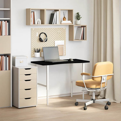 vidaXL Desk Top Dark Brown 100x50x2.5 cm Solid Wood Oak Rectangular 3